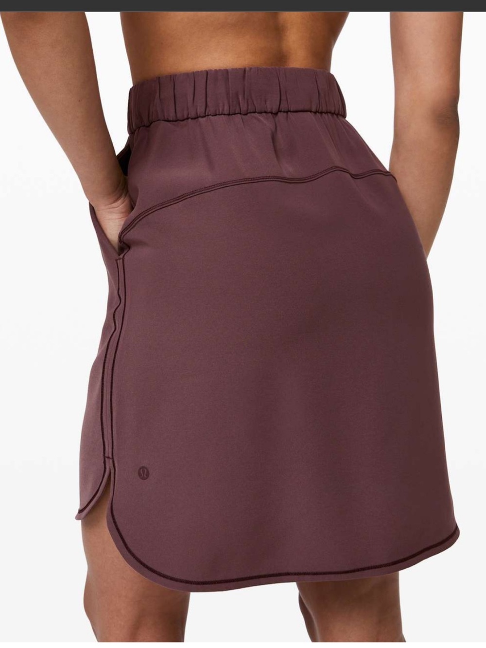 Lululemon On The Fly Skirt *Woven in Cherry Cola Brown Casual Work size 12